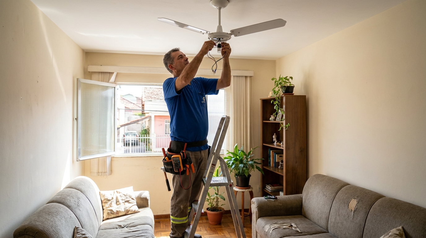 Instalacao de ventilador de teto em Brasília‑DF