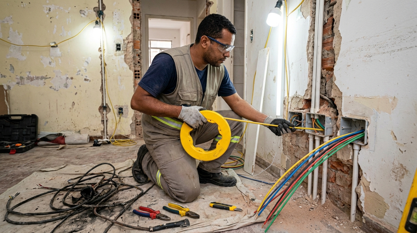 Troca de fiacao eletrica profissional em Brasília‑DF